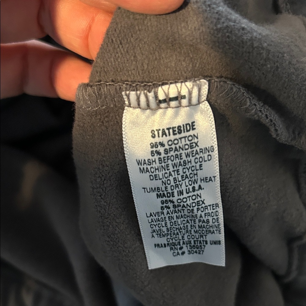 Stateside Gray Women's Funnel Neck Draw String Hoodie Top Size S - Picture 8 of 13